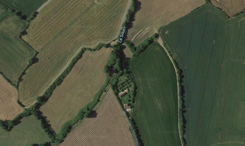 Situation de la ferme (source : Google Maps)