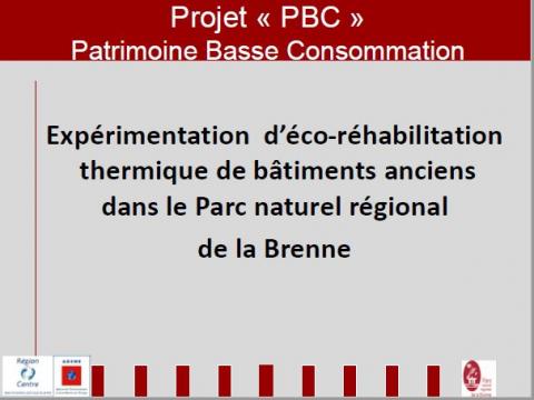 Projet Patrimoine Basse Consommation